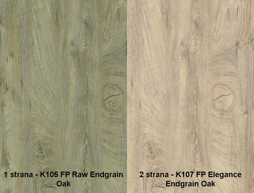 Zástěna Raw Endgrain K105 FP/ Elegance Endgrain Oak K107 FP 4100 x 640 x 10mm